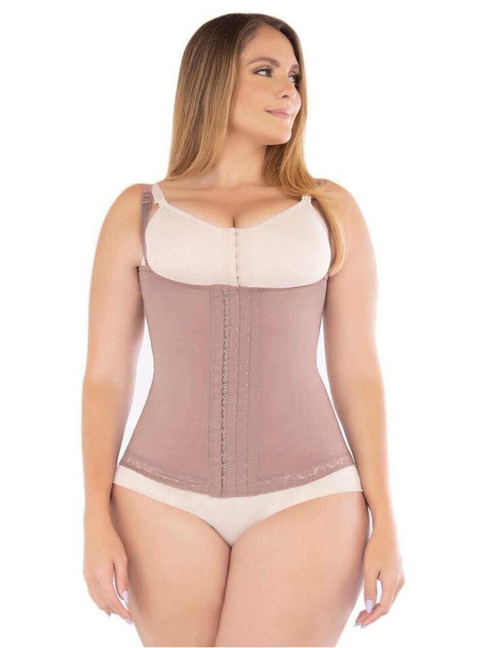 Fajate Shapewear Tummy Waist Cincher Corset in Golden Brown, Women’s size XL